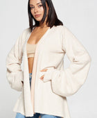 Cute Fuzzy Open Front Cardigan - Body By J'ne