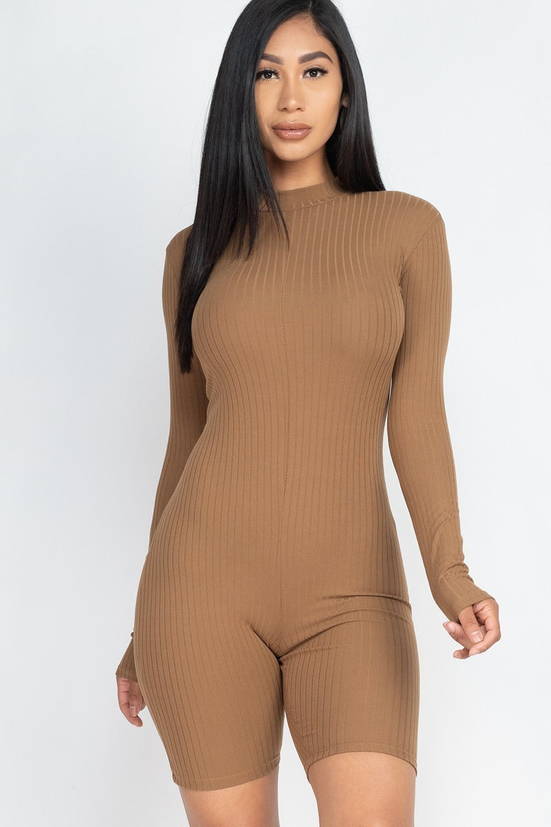 Ribbed Knit Romper - Body By J'ne
