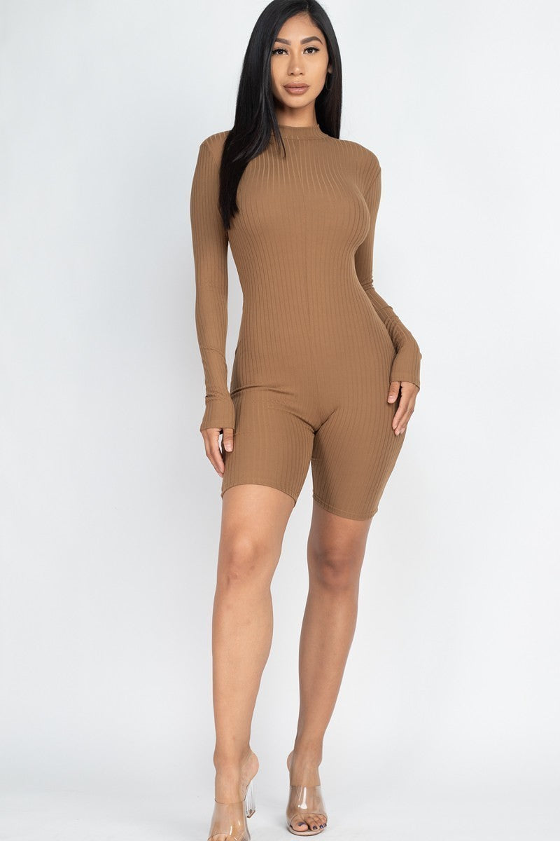 Ribbed Knit Romper - Body By J'ne
