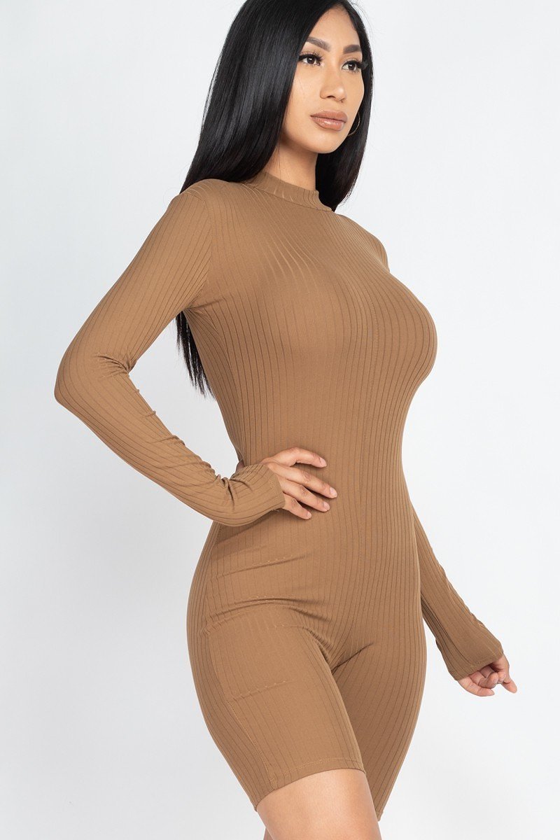 Ribbed Knit Romper - Body By J'ne