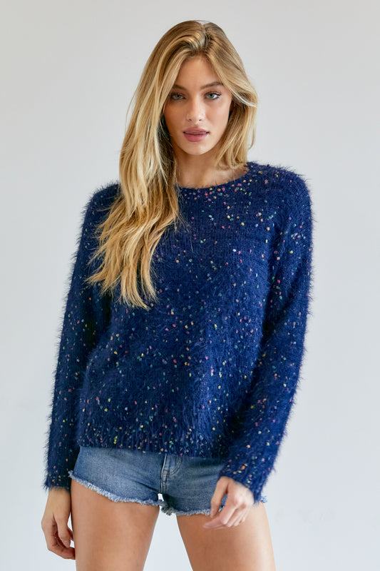 Cute Multi Color Polak Dot Sweater - Body By J'ne