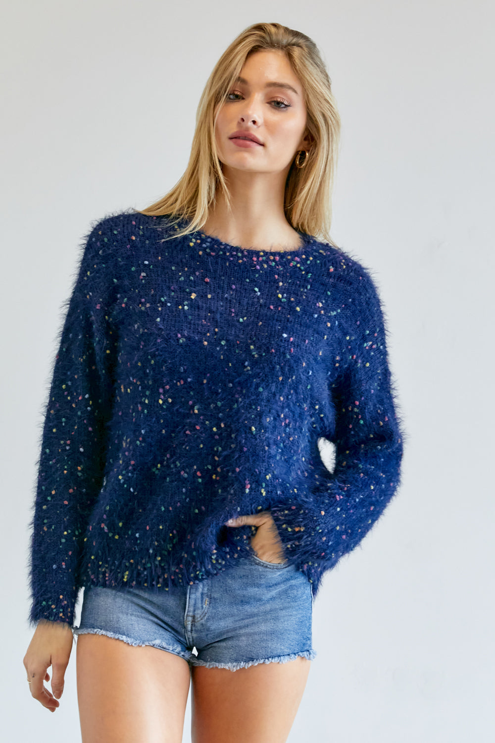 Cute Multi Color Polak Dot Sweater - Body By J'ne