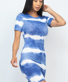 Stripe Tie-dye Printed Midi Dress - Body By J'ne