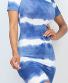 Stripe Tie-dye Printed Midi Dress - Body By J'ne