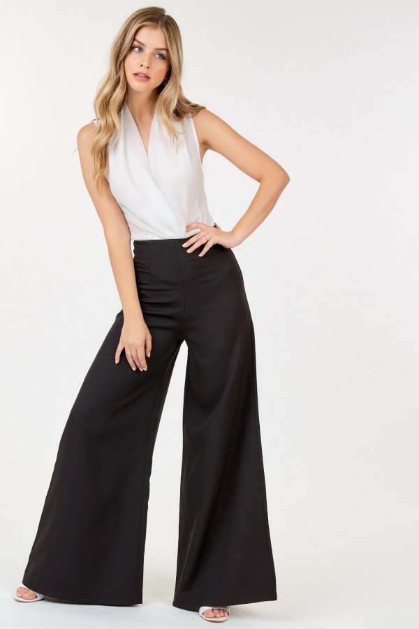 High Waist Wide Leg Flare Pants - Body By J'ne