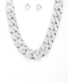 Hammered Metal Curb Link Necklace - Body By J'ne