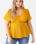 Plus Tie Detail Flare Top - Body By J'ne