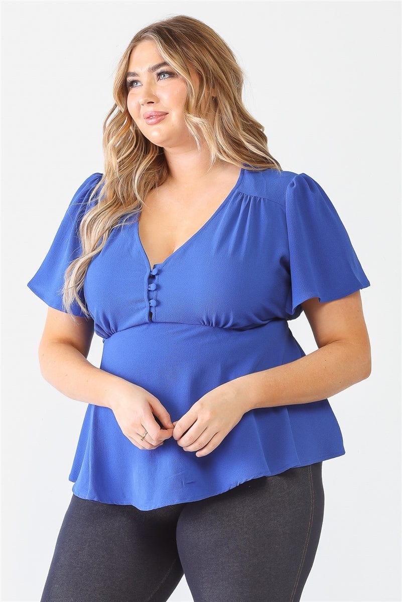 Plus Tie Detail Flare Top - Body By J'ne