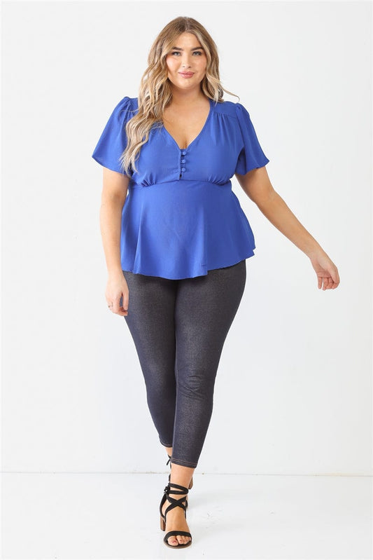 Plus Tie Detail Flare Top - Body By J'ne