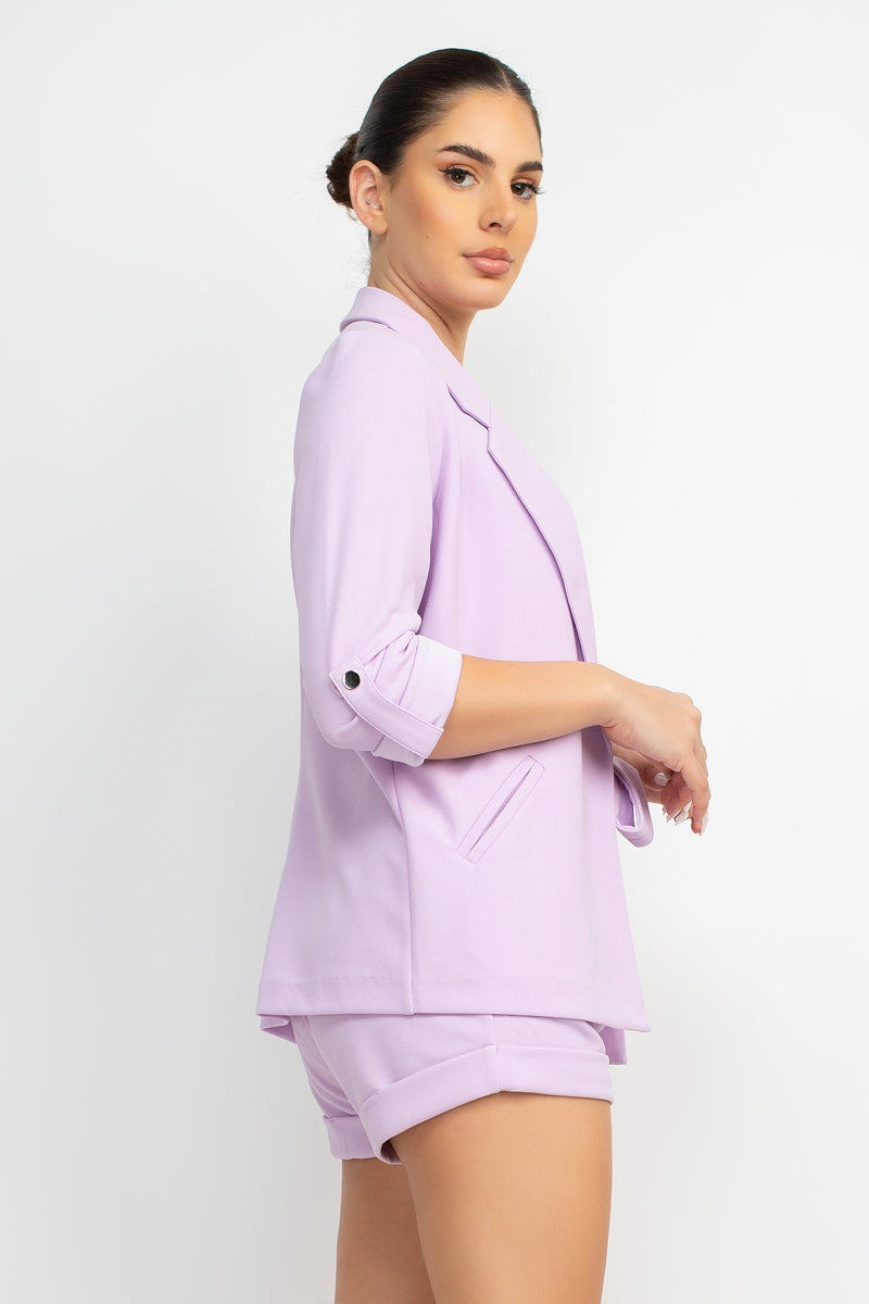 Roll-up Quarter Sleeve Jacket - Body By J'ne