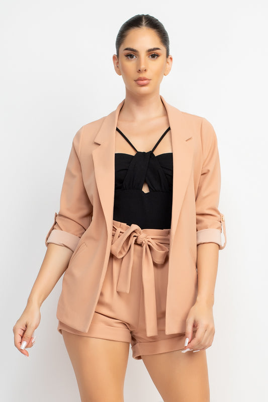 Roll-up Quarter Sleeve Jacket - Body By J'ne