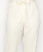 High-rise Belted Paperbag Pants - Body By J'ne