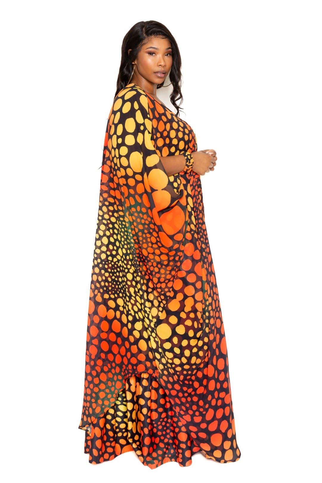 Dot Robe With Wrist Band - Body By J'ne