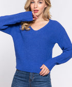 Dolman Slv Strappy Open Back Sweater - Body By J'ne