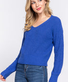 Dolman Slv Strappy Open Back Sweater - Body By J'ne