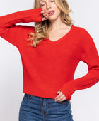 Dolman Slv Strappy Open Back Sweater - Body By J'ne