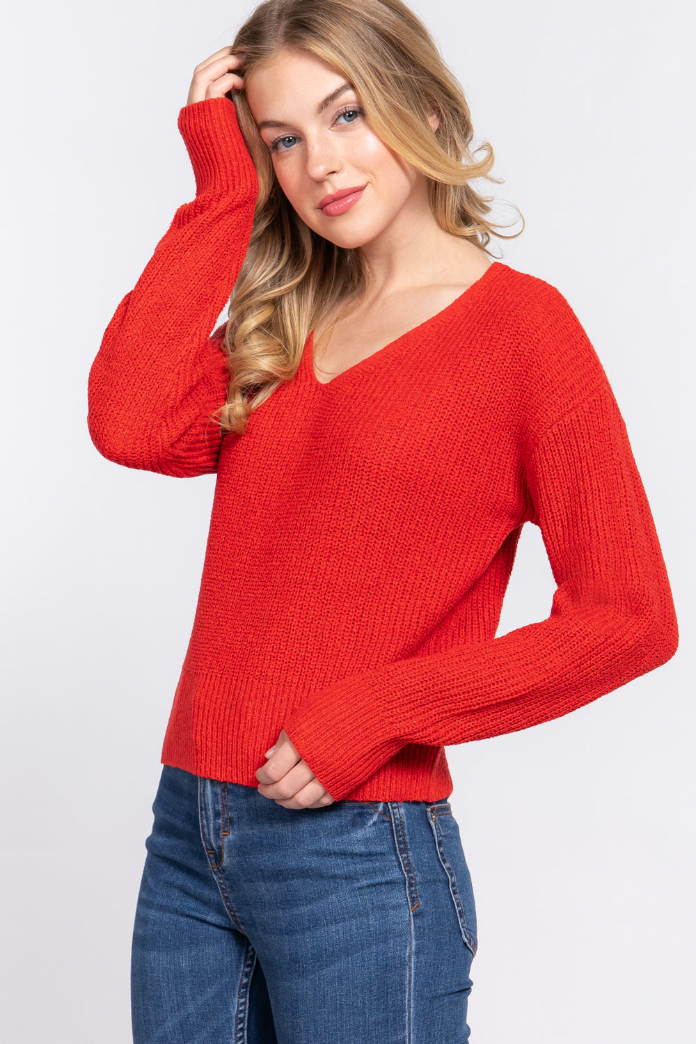 Dolman Slv Strappy Open Back Sweater - Body By J'ne