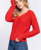 Dolman Slv Strappy Open Back Sweater - Body By J'ne