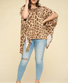 Animal Printed Rayon Span Poncho - Body By J'ne