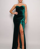 Strapless Sweetheart Maxi Velvet Dress - Body By J'ne