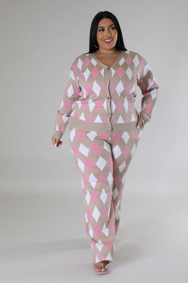 Long Sleeves Stretch Pant Set - Body By J'ne