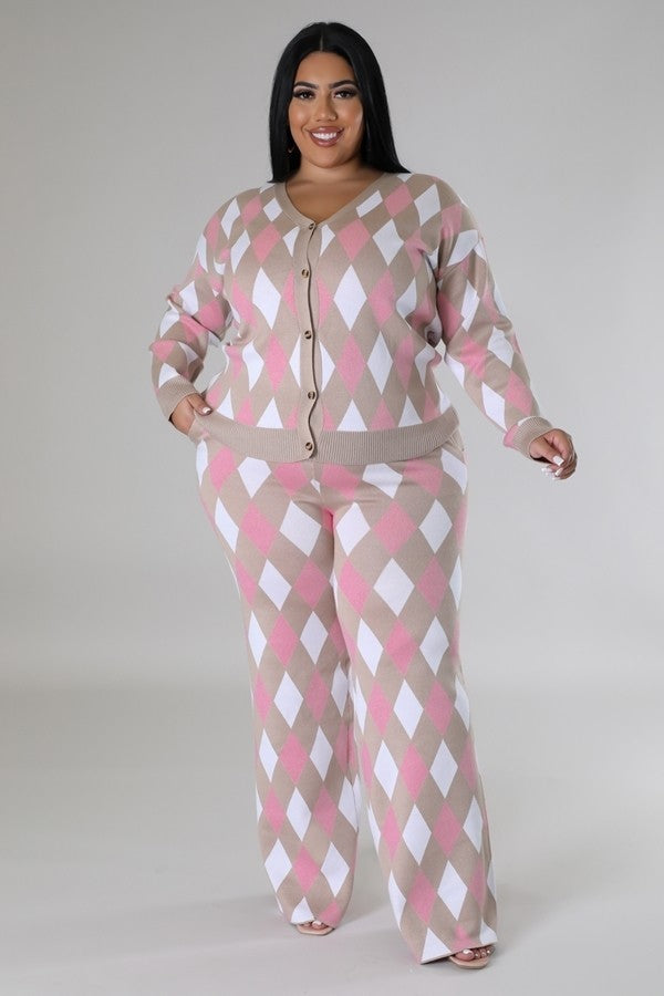 Long Sleeves Stretch Pant Set - Body By J'ne