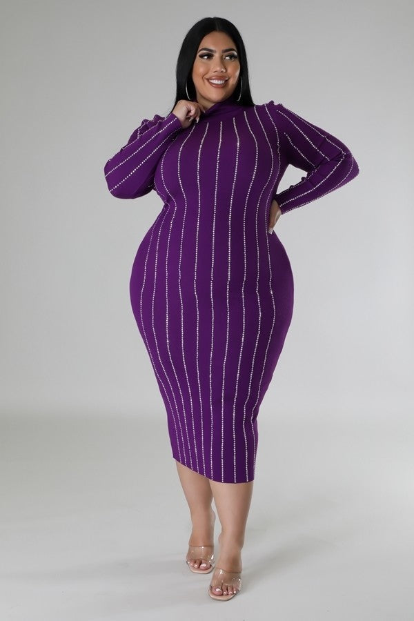 Turtle Neck Stretch Dress - Body By J'ne