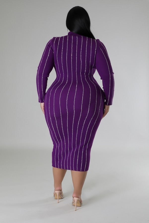 Turtle Neck Stretch Dress - Body By J'ne