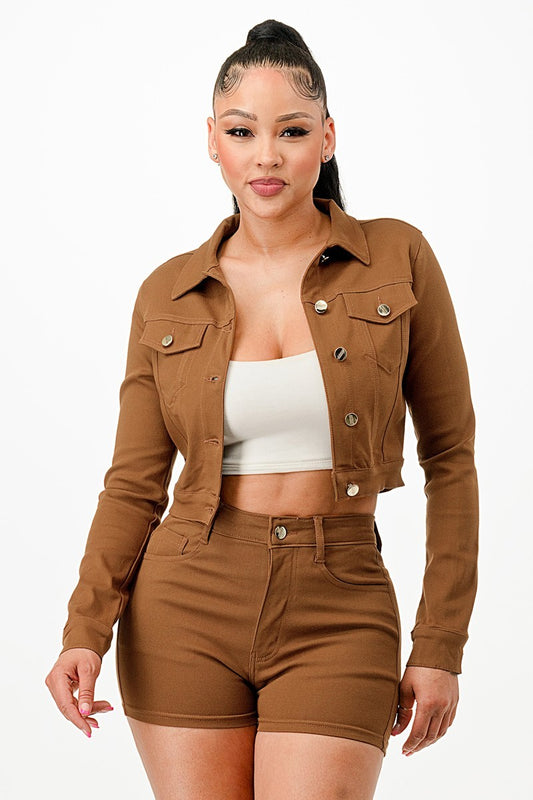 Super Stretchy Cropped Jacket - Body By J'ne