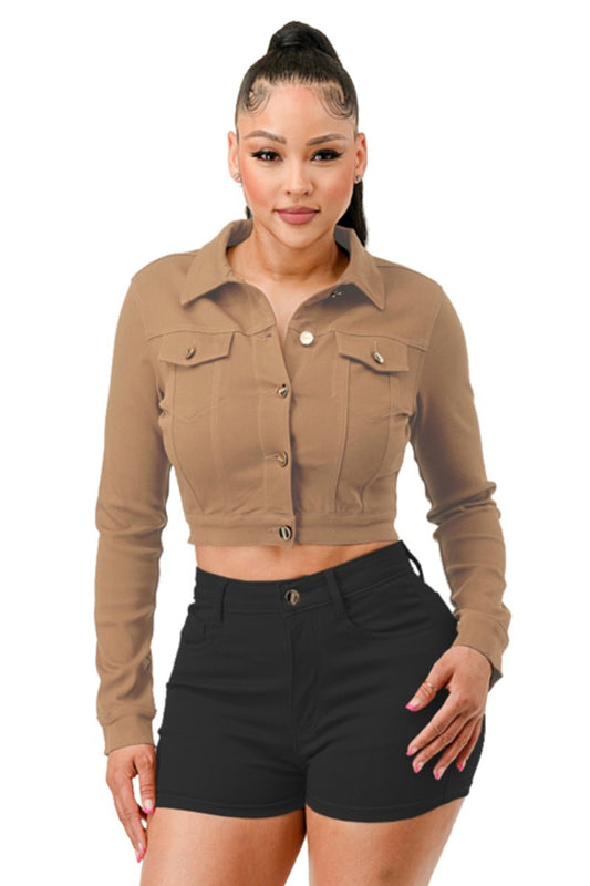 Super Stretchy Cropped Jacket - Body By J'ne