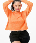 Washed French Terry Cropped Sweatshirts - Body By J'ne