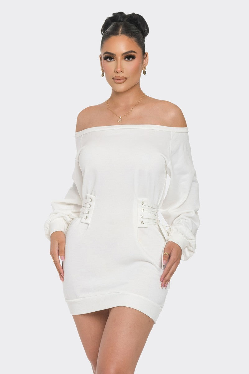 Off Shoulder Mini Dress - Body By J'ne