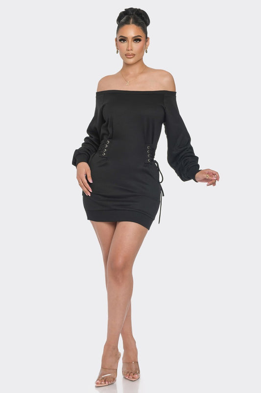 Off Shoulder Mini Dress - Body By J'ne