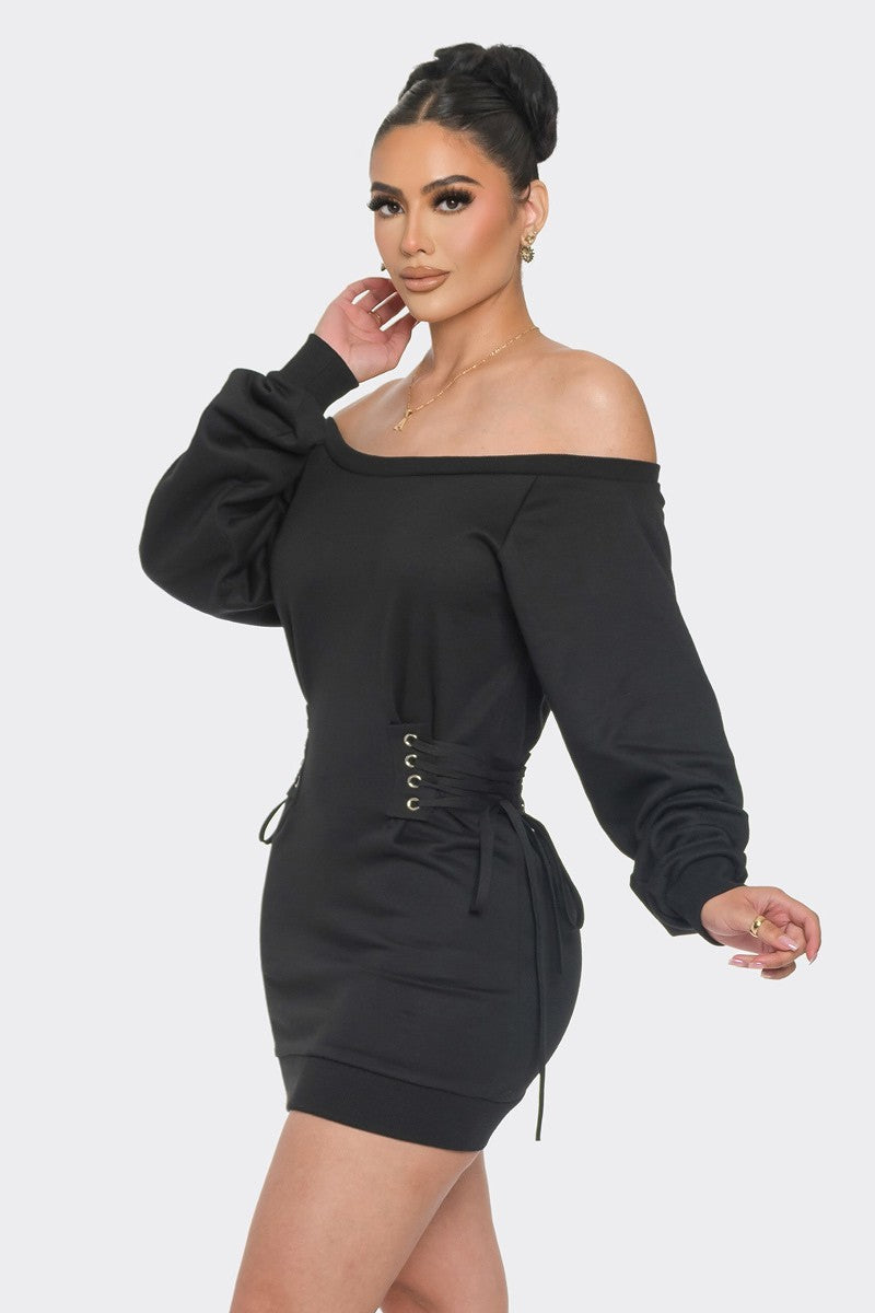 Off Shoulder Mini Dress - Body By J'ne