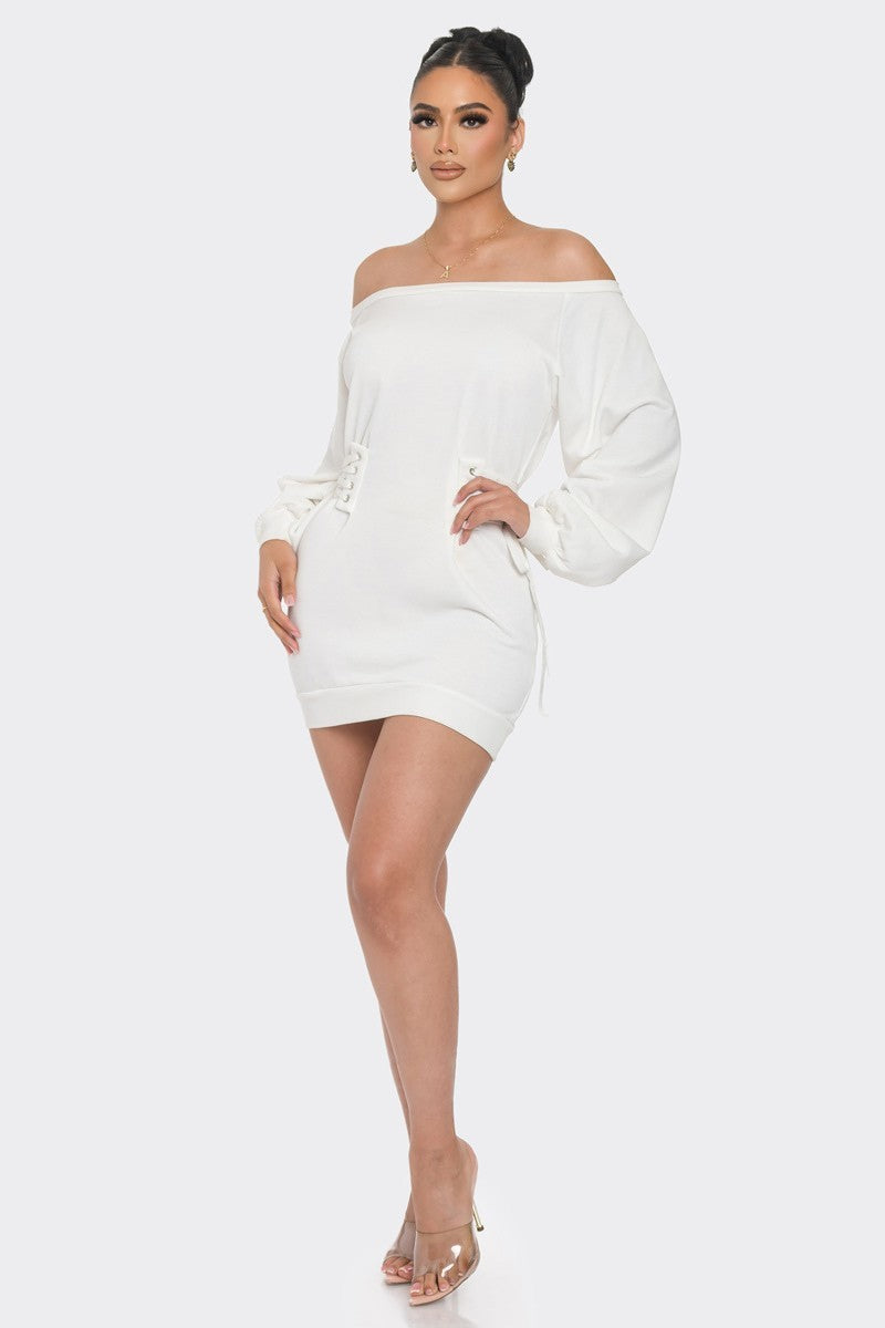 Off Shoulder Mini Dress - Body By J'ne