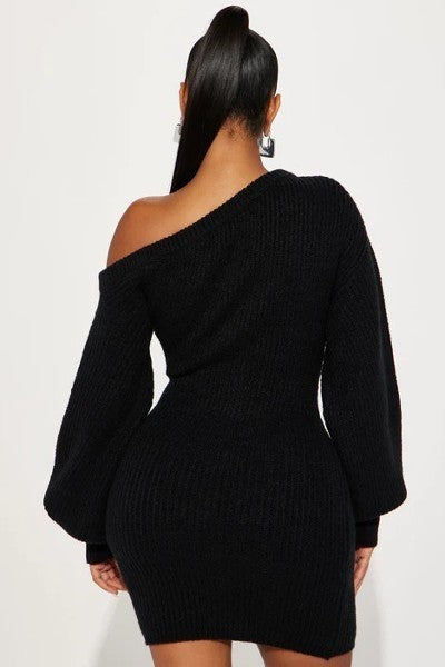 Sweater Knit Mini Dress - Body By J'ne