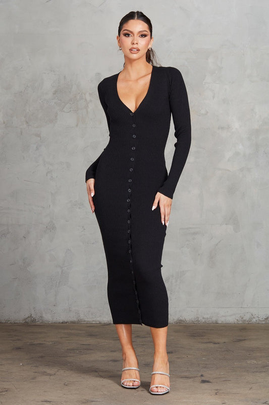 Ribbed Midi Dress - Body By J'ne
