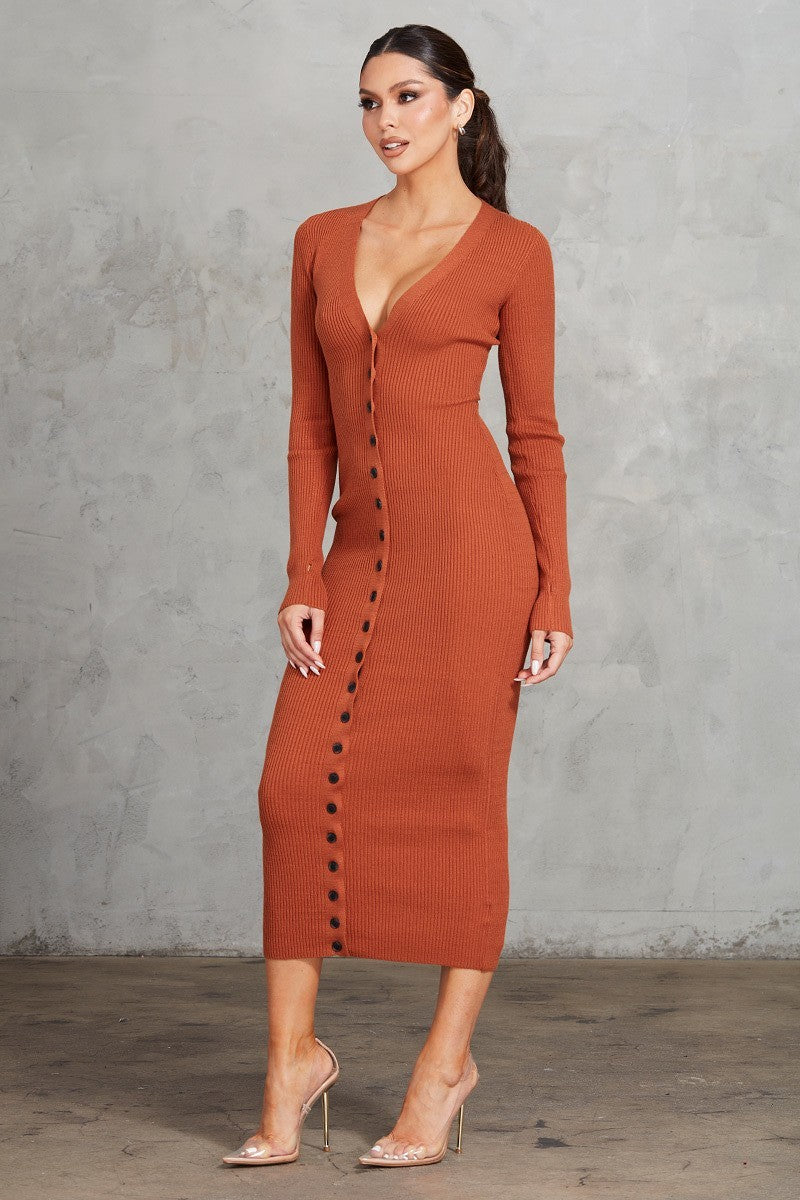 Ribbed Midi Dress - Body By J'ne