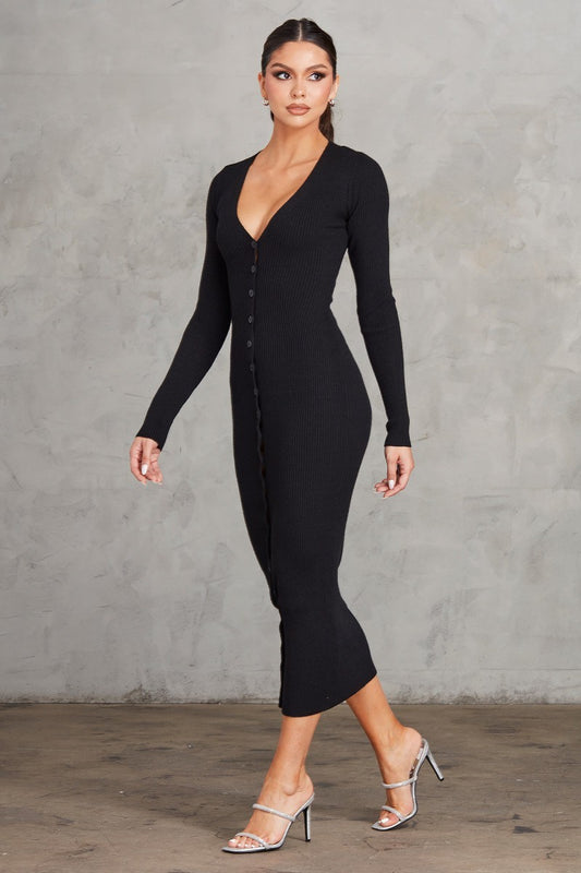 Ribbed Midi Dress - Body By J'ne