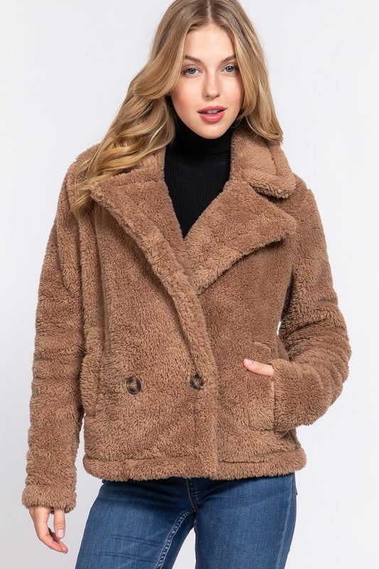 Faux Fur Sherpa Jacket - Body By J'ne