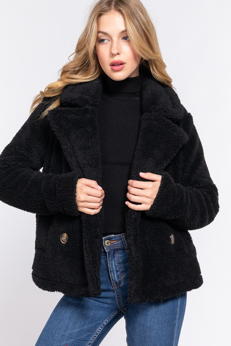 Faux Fur Sherpa Jacket - Body By J'ne