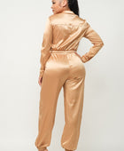 Front Zipper Pockets Top And Pants Jumpsuit - Body By J'ne