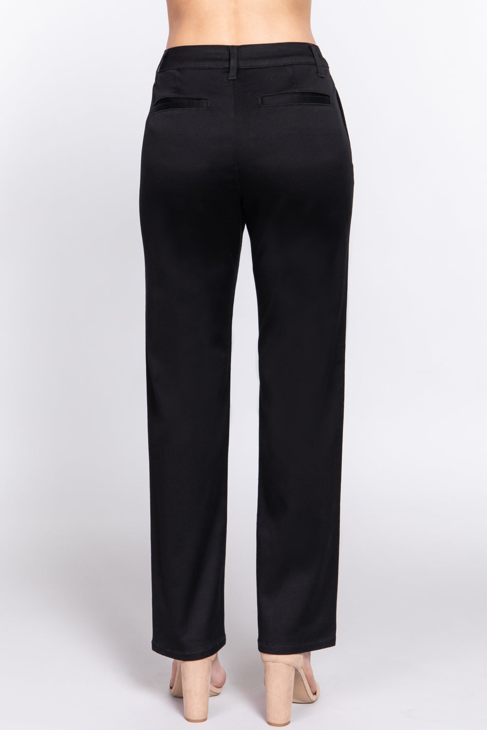 Straight Fit Twill Long Pants - Body By J'ne
