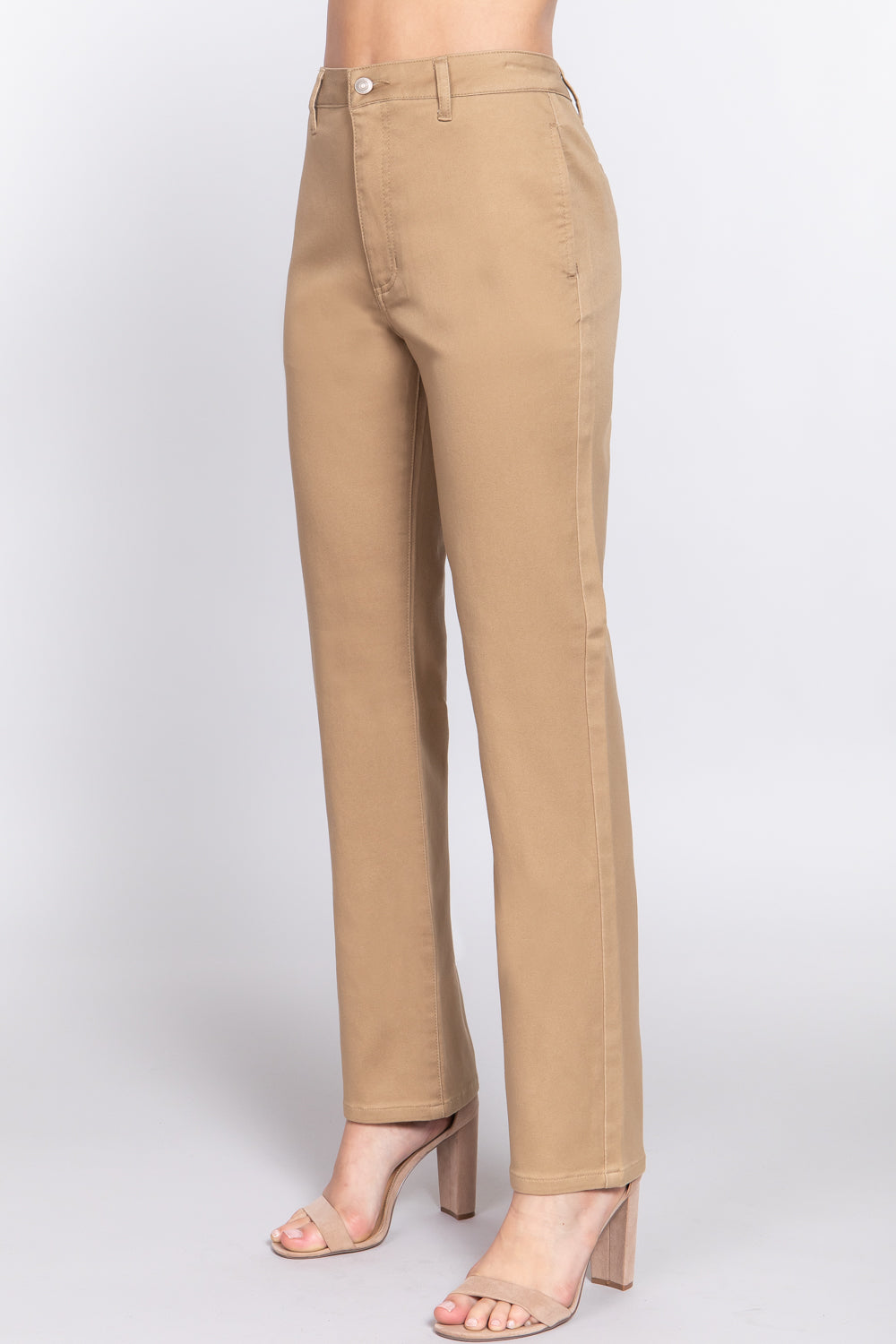 Straight Fit Twill Long Pants - Body By J'ne