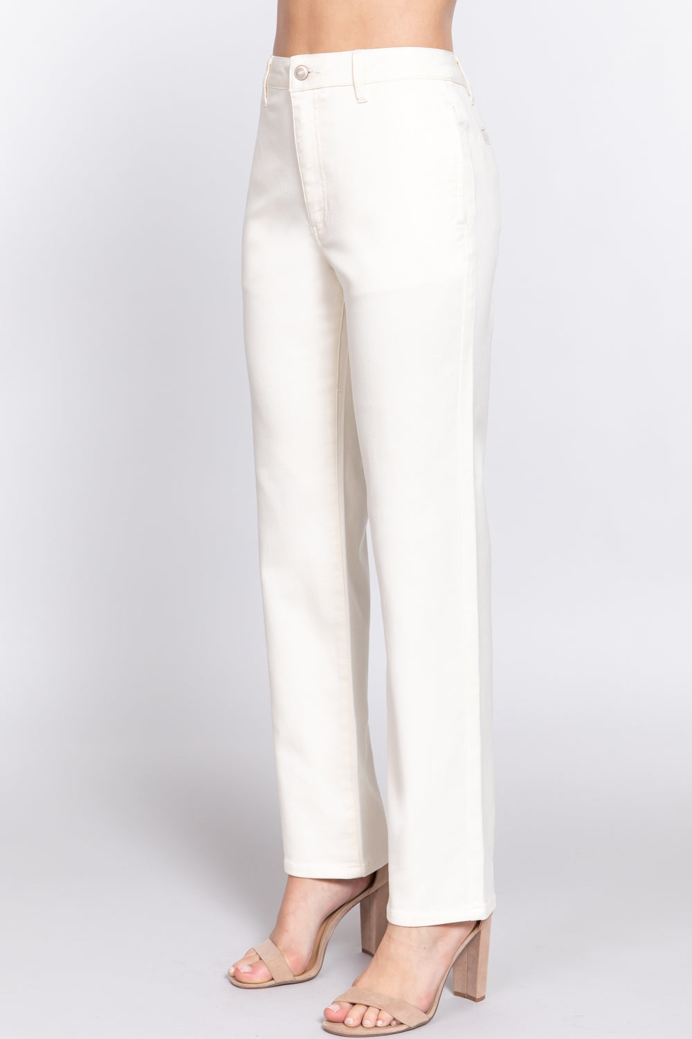 Straight Fit Twill Long Pants - Body By J'ne