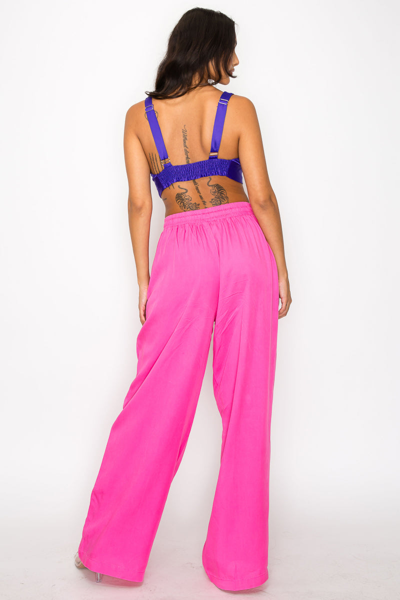 Smock V-neck Satin Bra Top - Body By J'ne