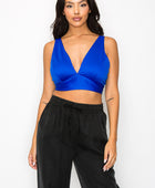 Smock V-neck Satin Bra Top - Body By J'ne