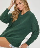 V Neck Oversized Sweater - Body By J'ne