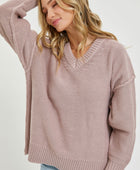 V Neck Oversized Sweater - Body By J'ne