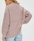 V Neck Oversized Sweater - Body By J'ne